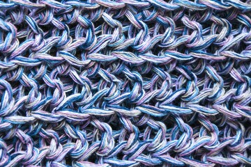 blue knitted fabric texture