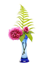 Rose and fern arrangement