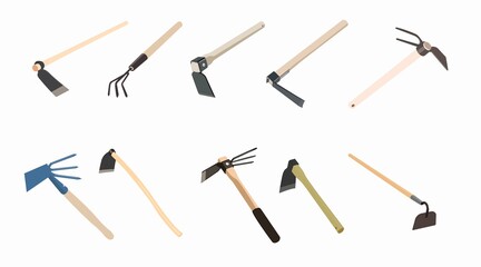 Vector Isolated Set of Hoes