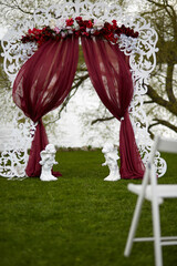 wedding decorative arch with cupids