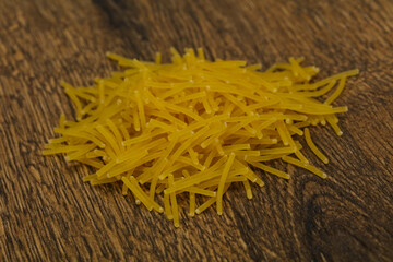 Dry raw vermicelli Italian pasta