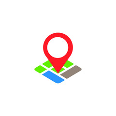 Location icon vector. Pin sign Isolated on white background. Navigation map, gps, direction, place, compass, contact, search concept. Flat style for graphic design, logo, Web, UI, mobile upp, EPS10.