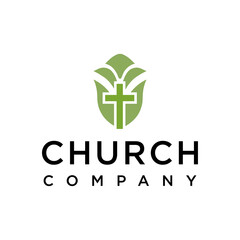 Fototapeta premium natural church vector template logo