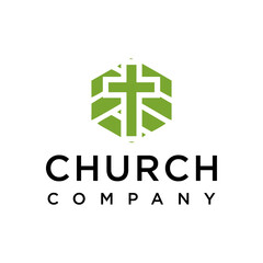 natural church vector template logo