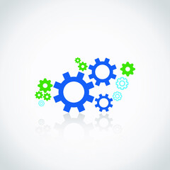 gear mechanism logo vector