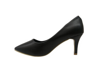 black high heel shoes isolated on white background with clipping path.