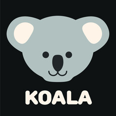 A Cute Koala. Vector Flat Illustration 