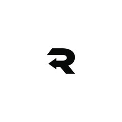 R logo house vector symbol