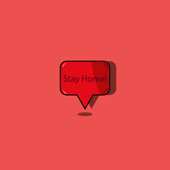 Stay Home message Bubble