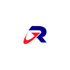 R logo house vector symbol