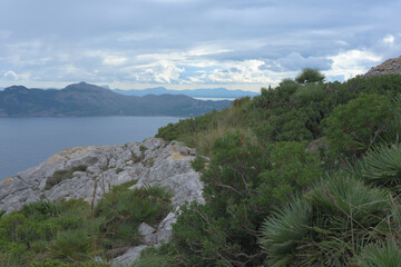 mountain landscape with sea