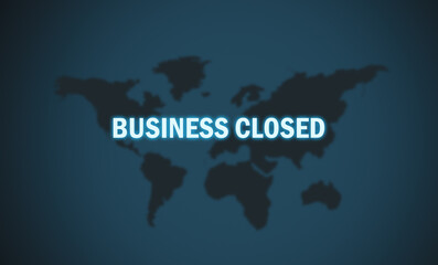 Business closed bankruptcy concept, business problem