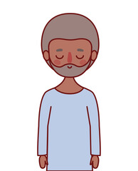 Isolated avatar man cartoon with beard vector design