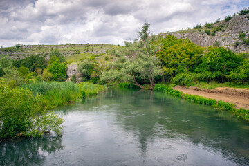 Iskar Panega Geopark along the Gold Panega River near Lukovit, Bulgaria