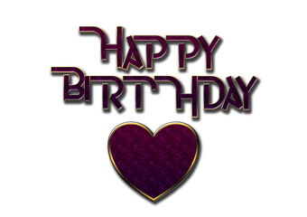 Alles Gute zum Geburtstag, Herz, 3D