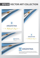 ARGENTINA Colors Background Collection,ARGENTINIAN National Flag (Vector Art)
