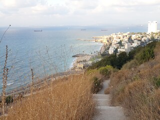 View of the coast of the sea