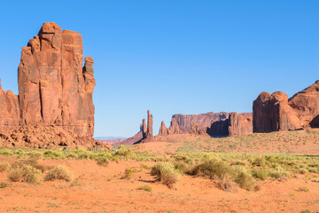 Beautiful view of Monument Valley - Arizona, Utah - USA