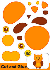 Cut and Glue Worksheet - Owl