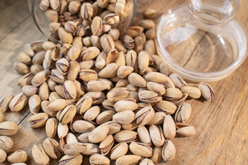 Tasty pistachios. Healthy and nutritious food