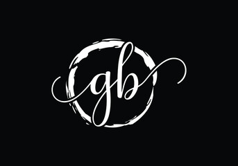 Initial Monogram Letter GB Logo Design Vector Template. GB Letter Logo Design 
 - obrazy, fototapety, plakaty