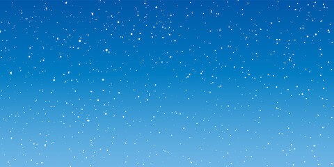 Naklejka na ściany i meble Snow Night. White Snowflakes. Falling Snow.