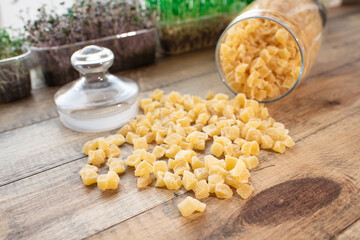 Delicious and nutritious candied pineapple. Healthy food