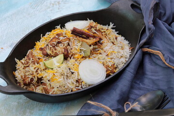 Meatless Biryani made of Jackfruit or Kathal, a delicacy for the vegetarian