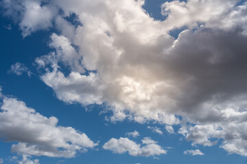 Fototapeta na wymiar Blue sky with white clouds, landscape background