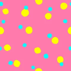 Photo sur Plexiglas Polka dot Modèle sans couture avec des points peints au pinceau aquarelle. Illustration vectorielle simple.