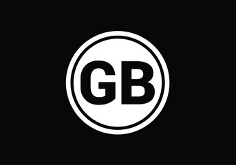 Initial Monogram Letter GB Logo Design Vector Template. GB Letter Logo Design 
