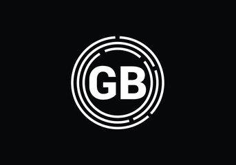 Initial Monogram Letter GB Logo Design Vector Template. GB Letter Logo Design 
