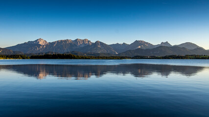 night Kohel am see lake in Bavaria