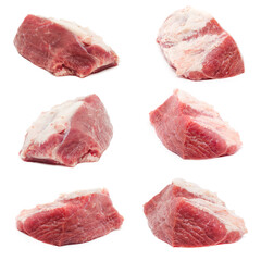 raw meat isolated on white