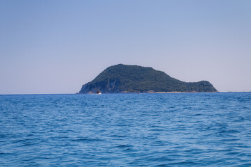 Fototapeta premium Marathonisi island where the caretta sea turtle lays its eggs. Zakynthos, Greece