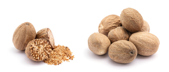 nutmeg isolated on white background