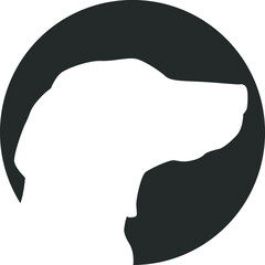 Vizsla Dog Symbol Icon Round Flat Vector Art Design Color Circle 