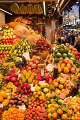 fruit market in barcelona spain