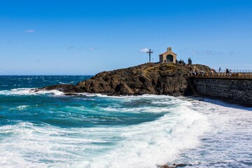 unreal sea color in  Collioure France