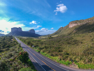 mountain and valley near lençóis and morro do camelo chapada diamantina national park bahia brazil