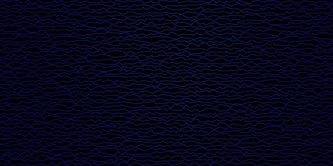 Dark BLUE vector template with lines. Colorful abstract illustration with gradient curves. Design for your business promotion.