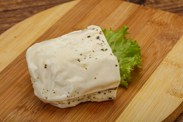 Halloumi cheese with mint for grill