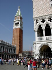Venice, Italy, Piazzetta di San Marco, Campanile & Doge's Palace