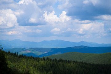 View on Carpathian mountains 