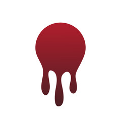 Dripping oil blob. Drip drop paint or sauce stain drip. Black drippings sauces current round spots, ink paint leak or liquid chocolate vector isolated icon