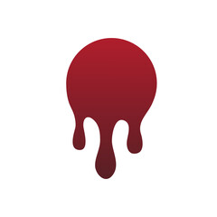 Dripping oil blob. Drip drop paint or sauce stain drip. Black drippings sauces current round spots, ink paint leak or liquid chocolate vector isolated icon