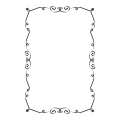 Decorative frame. Retro ornamental frame, vintage rectangle ornaments and ornate border. Decorative wedding frames, antique museum picture borders or deco devider. Isolated icons vector