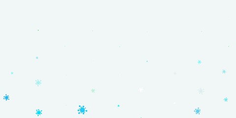 Light blue, green vector template with flu signs.