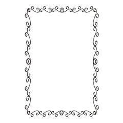 Decorative frame. Retro ornamental frame, vintage rectangle ornaments and ornate border. Decorative wedding frames, antique museum picture borders or deco devider. Isolated icons vector