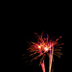 Fireworks display night in London, United Kingdom